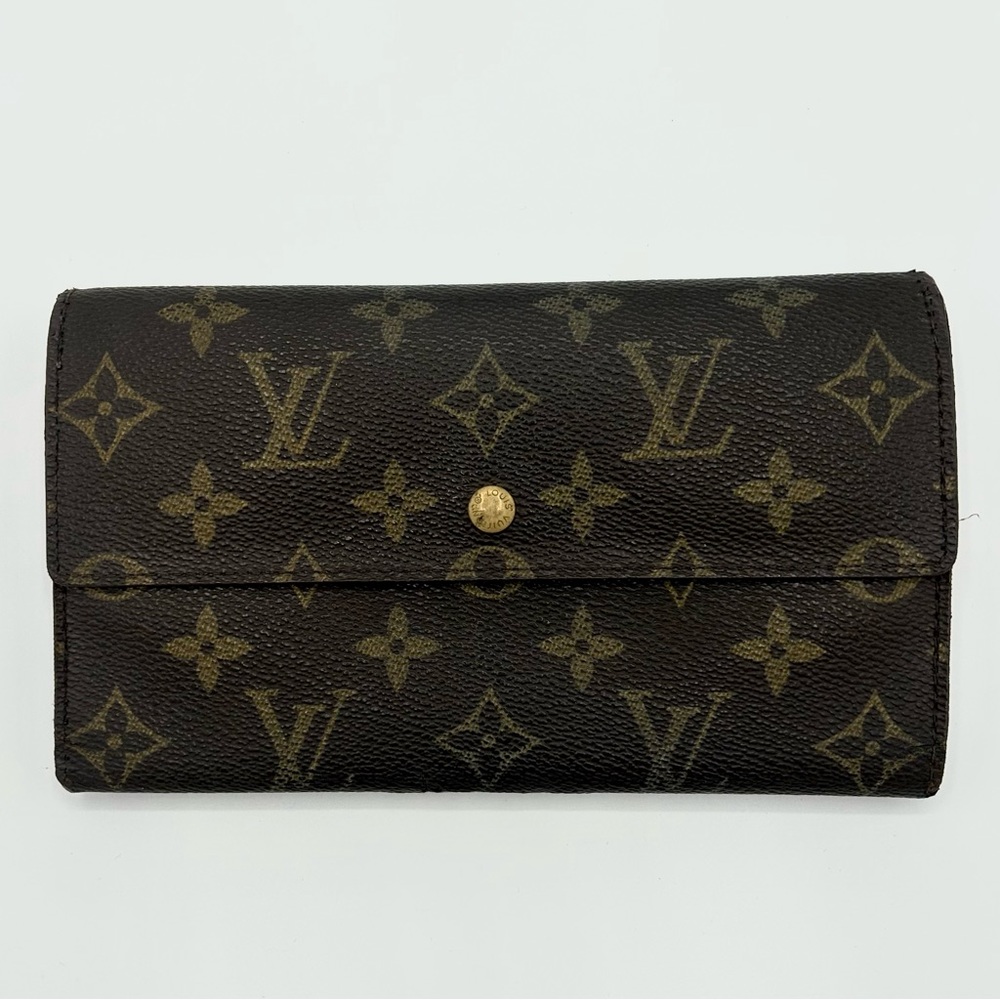Louis Vuitton Sarah Wallet Continental Monogram LV Portemonnaie Flap